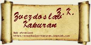 Zvezdoslav Kapuran vizit kartica